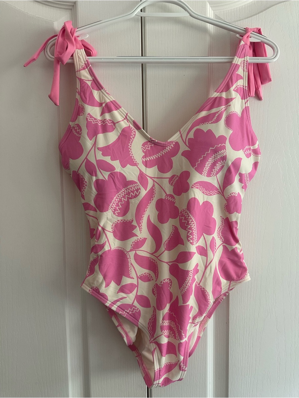 kate spade Pink and Cream Floral One-Piece Swimsuit